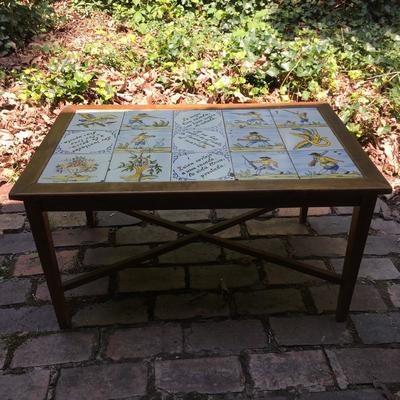 Lot 39 -Spanish Tile Top Table