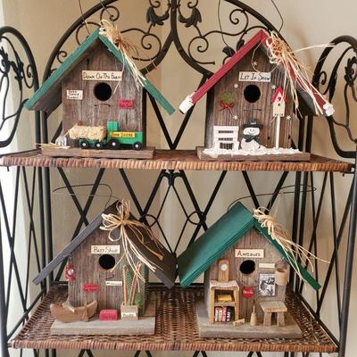 Handmade birdhouses