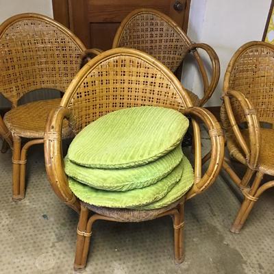 Lot 44 - Quartet of Rattan Chairs