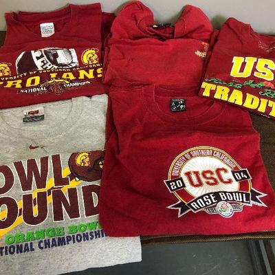 Lot #203 Lot of 5 T-shirts All USC Trojans 