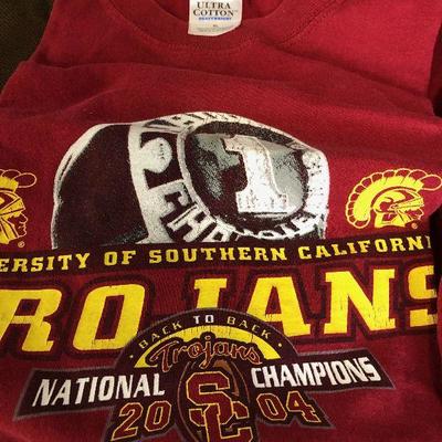 Lot #203 Lot of 5 T-shirts All USC Trojans 