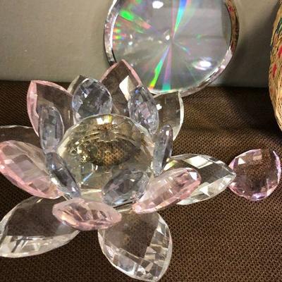 Lot #239 Crystal Lotus Basket Prism