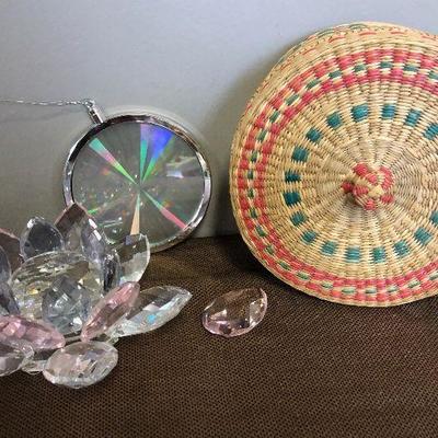 Lot #239 Crystal Lotus Basket Prism