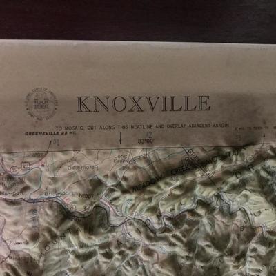 Lot 54 - Framed Knoxville Topographical Map