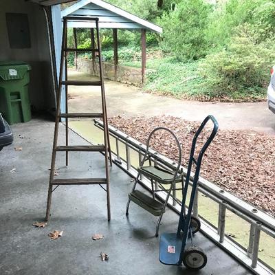 Lot 71 -  Ladders and Hand Truck