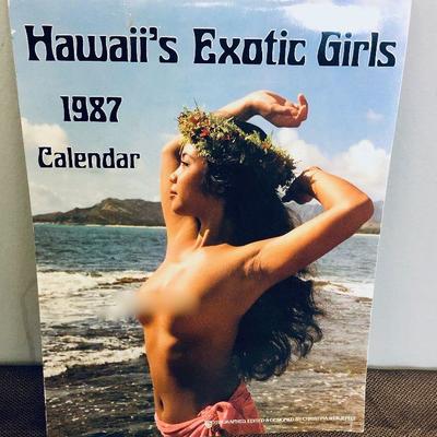 Lot#312 Hawaiian Exotic Girls Calendar 1987 