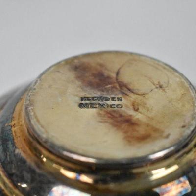 Vintage Hecho En Mexico Silver Creamer Dish - Tarnished