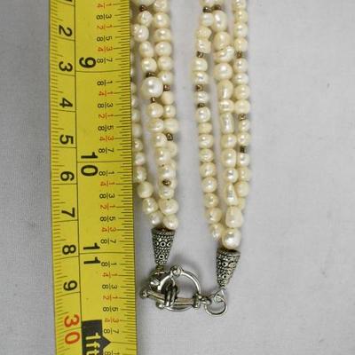 Costume Jewelry: 3 Faux Pearl Necklaces