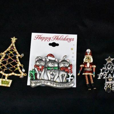 4 Christmas Pins