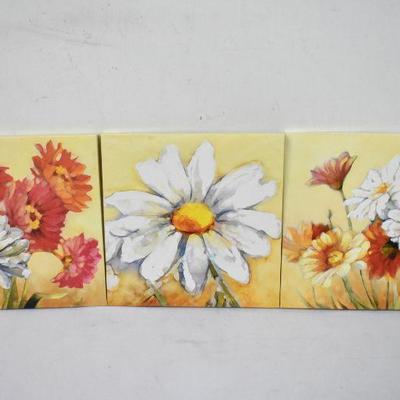 Three Flower Canvases 8