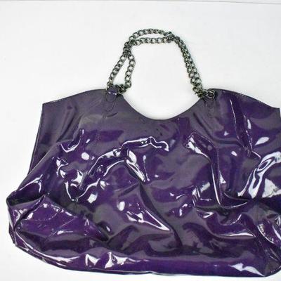 Purple Plastic/Chain Purse