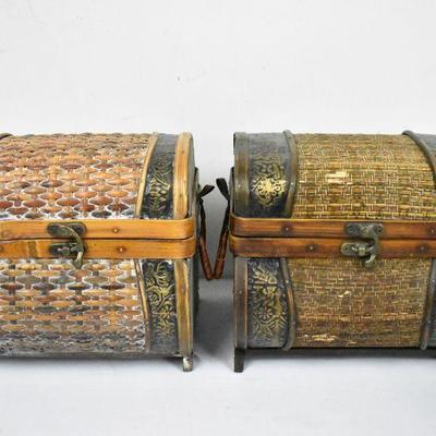 Two Small Wooden Chests
