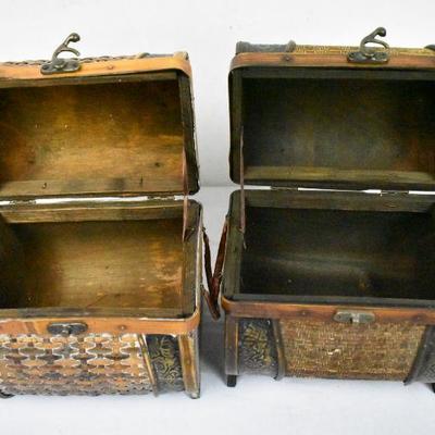 Two Small Wooden Chests