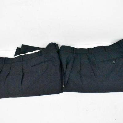 2 Pair Men's Pants: Brooks Brothers 36x29, Navy Suit Pants 36R