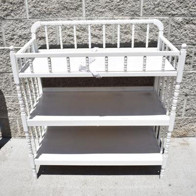 White Unique Baby Changing Table with Storage