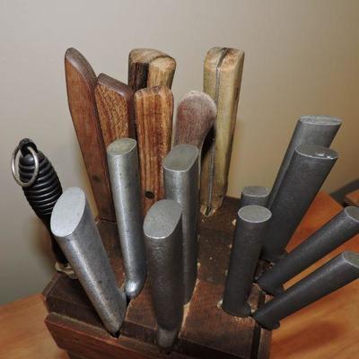 Lot of Knives with Knife Block