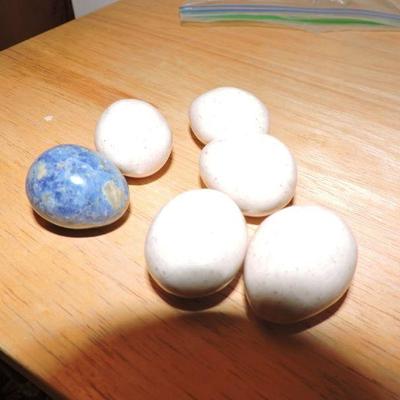 Collection of Small Marble/Stone Eggs
