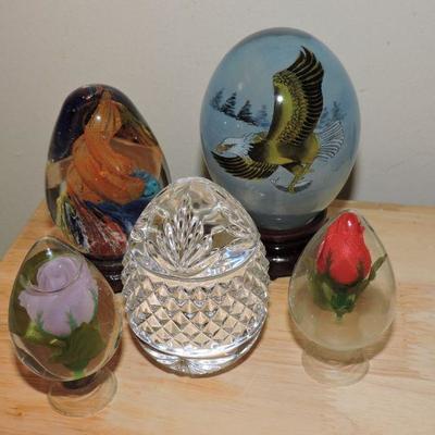 Collection of Glass Eggs