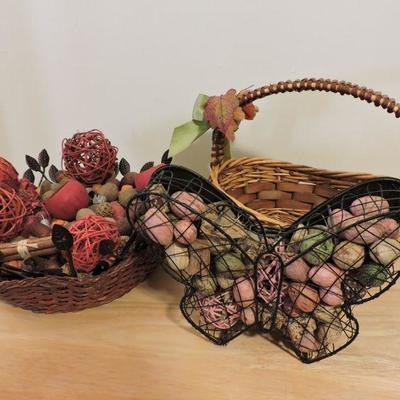 Collection of Baskets and Potpourri