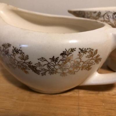 Two China Gravy Boats with Gold Gilding