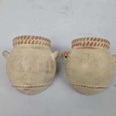 Two Clay Pot Wall Decor