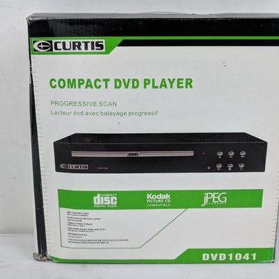 Curtis Compact DVD Player 1041, No Remote, Untested, Guaranteed