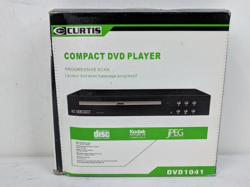 Curtis Compact DVD Player 1041, No Remote, Untested, Guaranteed