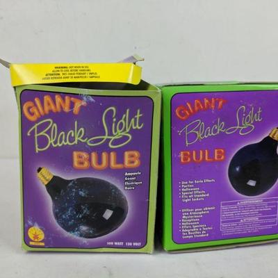 2 Giant Black Light Bulbs