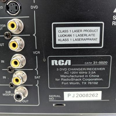 RCA 3 DVD Changer Receiver HTS-6000, Tested, Works