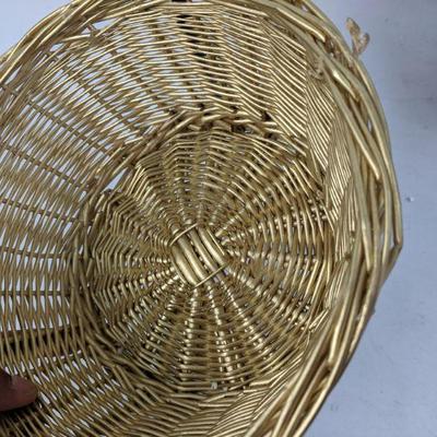 4 Woven Small Baskets - One W/ Missing Handle