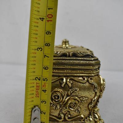 Gold Tone Small Jewelry Box