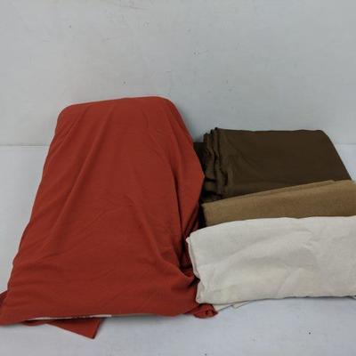 4 Fabrics: Brown, Metallic, Suede Stone, Mesh Burnt Orange