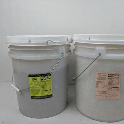 Oats (15+ Lbs) & Pinto Beans (26+ Lbs) In 5 Gallon Container