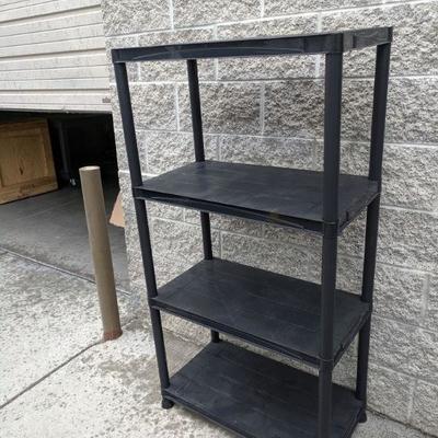 Black Plastic Shelving Unit