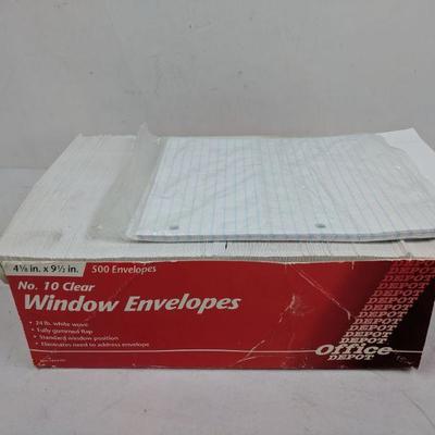 Window Envelopes ~500 & Wide Ruled Loose Paper