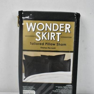 Wonder Skirt Tailored Pillow Sham, Black - New