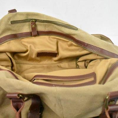 Sweet Briar Tan/Brown Canvas Duffle Bag - New