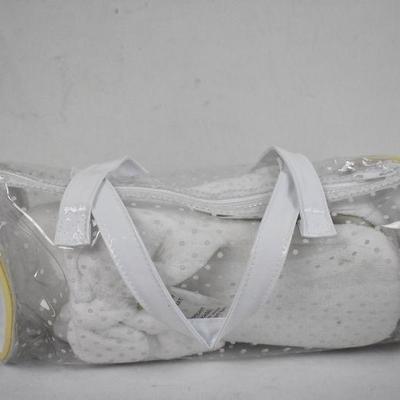 Avon Slipper Flip Flop, White W/ Bag M 7/8 - New