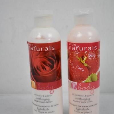 Avon Naturals Body Lotion, Strawberry & Red Rose/Peach - New