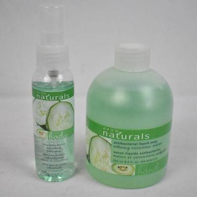 Avon Naturals Liquid Soap & Body Spray Cucumber