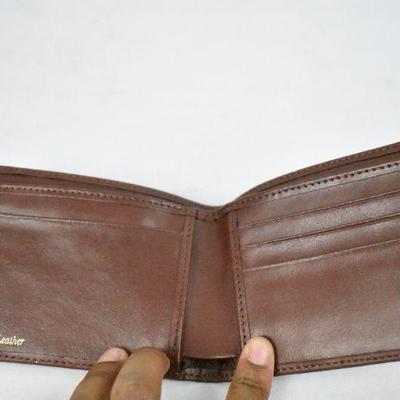 Men's Brown Leather Wallet - New