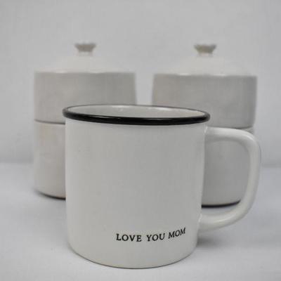 Stackable Stoneware (2), Love You Mom Mug - New