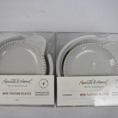 Hearth & Hand Mini Tasting Plates, Set of 8 - New