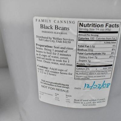 Emergency Storage Food in 5 Gal Buckets: Black Beans, Refried Beans - New