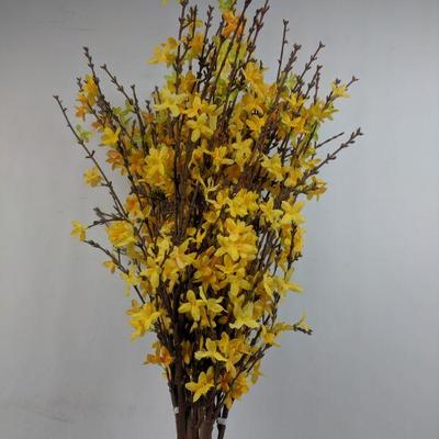 Yellow Decorative Flower/Stem - Qty 11 - New