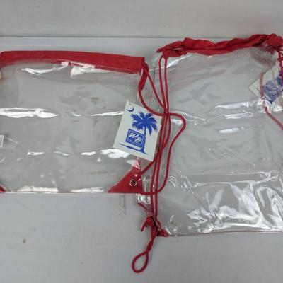 Red/Clear Sackpacks - New