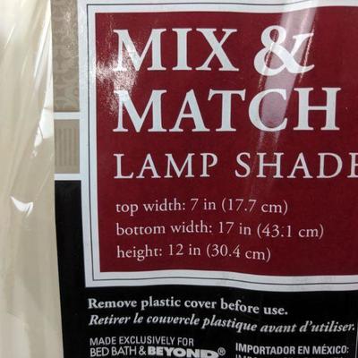 Lamp Shade, Large, Cream Stripe, Set of 2 - New - Top 7
