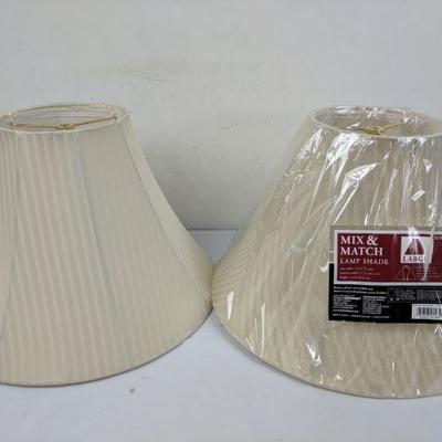 Lamp Shade, Large, Cream Stripe, Set of 2 - New - Top 7