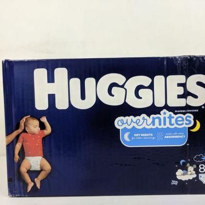 Huggies Overnite Diapers Size 3 80 Count - New