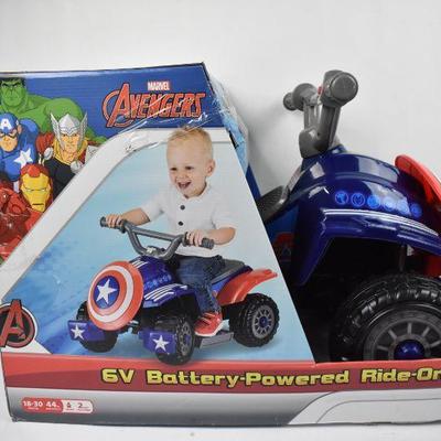 Marvel Avengers 6V Battery- Powered Ride On 18-30 M - New